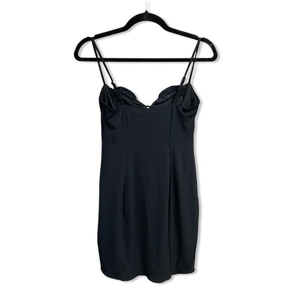 AFRM Silas mini dress Black Bodycon rosette bust Revolve NWT M - Picture 5 of 9